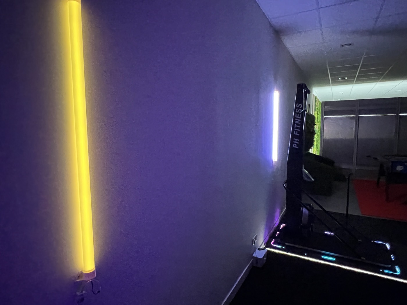 MYsmartzone Wandbeleuchtung zeigt Trainingszonen in Farben